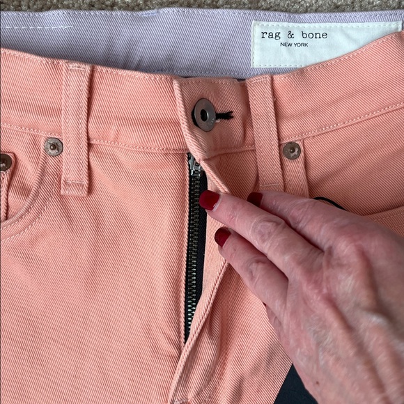NWT Rag & Bone Peach/Lilac  High Rise Skinny Jeans - Picture 4 of 12